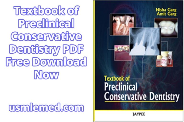 Textbook of Preclinical Conservative Dentistry PDF Free Download (Direct Link)